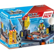Playmobil City Action 70816 Starter Pack Plac budowy z wciągarką linową