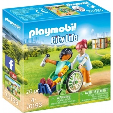 Playmobil City Life 70193 Pacjent na wózku inwalidzkim