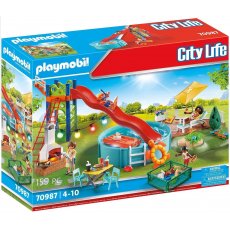 Playmobil City Life 70987 Przyjęcie przy basenie ze zjeżdżalnią