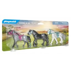 Playmobil Country 70999 Trzy konie: fryz, knabstrup i koń andaluzyjski