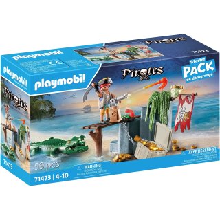 Playmobil Piraci 71473 Pirat z aligatorem Starter Pack