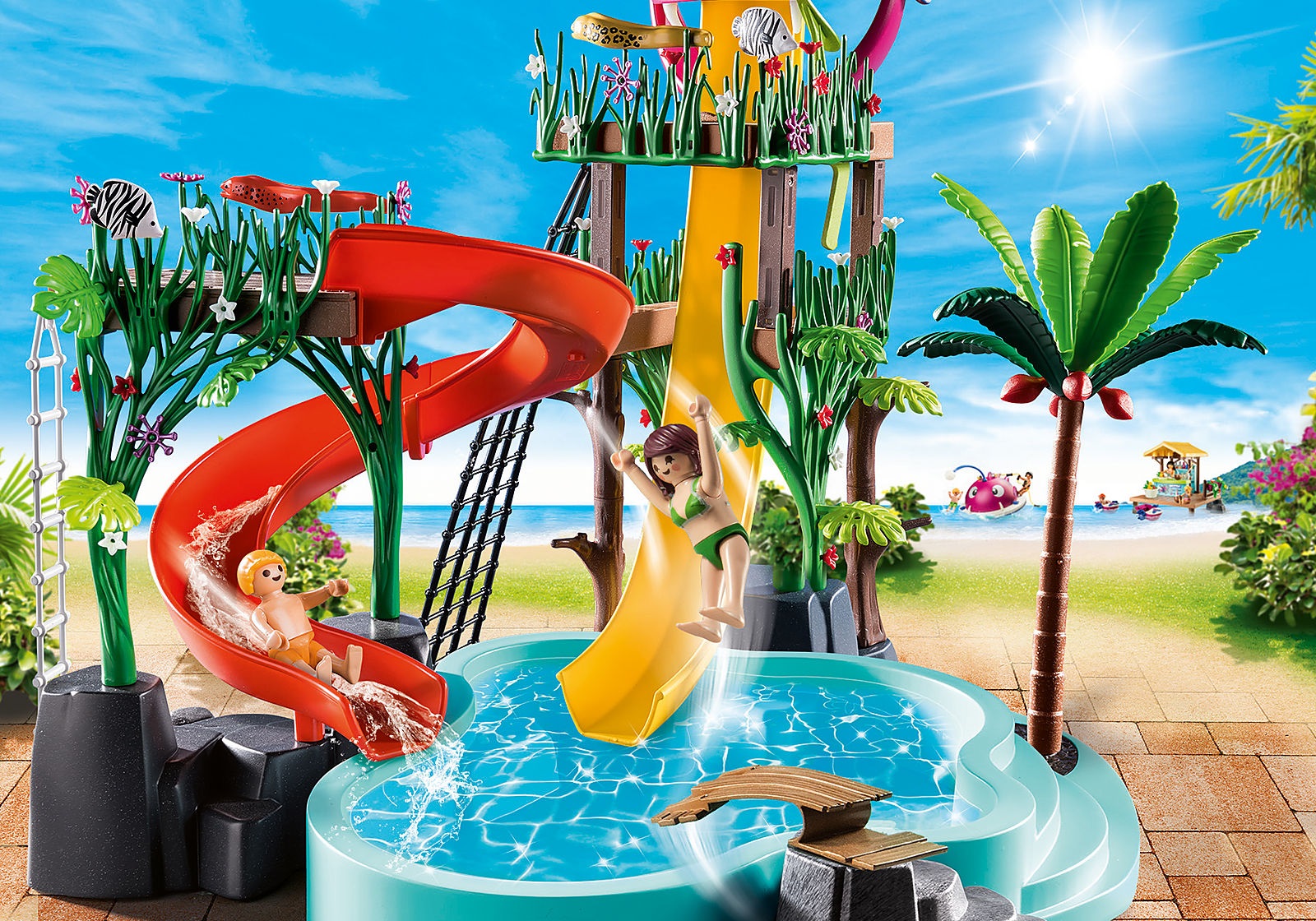 Playmobil Summer Fun 70609 Aqua Park ze zjeżdżalniami