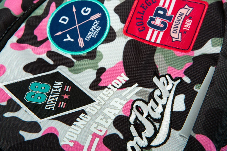 Plecak CoolPack Dart Badges Camo Pink Patio 24008CP A29112