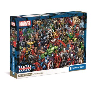 Puzzle 1000 elementów Clementoni 397099 Compact Impossible Marvel