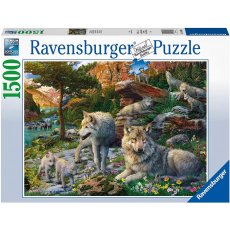 Puzzle 1500 elementów Ravensburger 165988 Wiosenne wilki