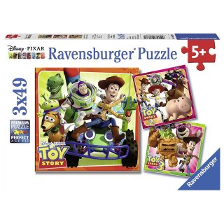 Puzzle 3x49 elementów Ravensburger 080380 Toy Story Historia