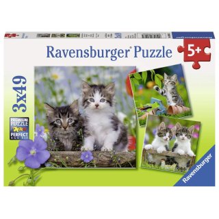 Puzzle 3x49 elementów Ravensburger 080465 Kocięta