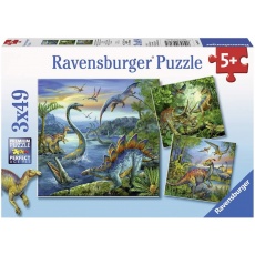 Puzzle 3x49 elementów Ravensburger 093175 Dinozaury