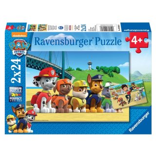 Puzzle Bohaterskie szczeniaki Psi Patrol PAW 2x24 elementów Ravensburger 090648