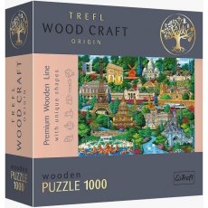 Puzzle drewniane 1000 elementów Trefl WOOD CRAFT 20150 Znane miejsca we Francji