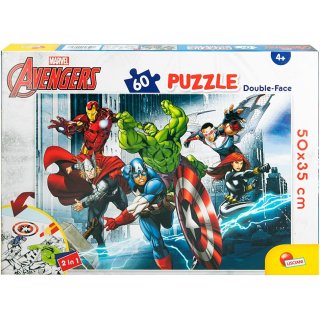 Puzzle dwustronne 60 elementów Lisciani Marvel Avengers