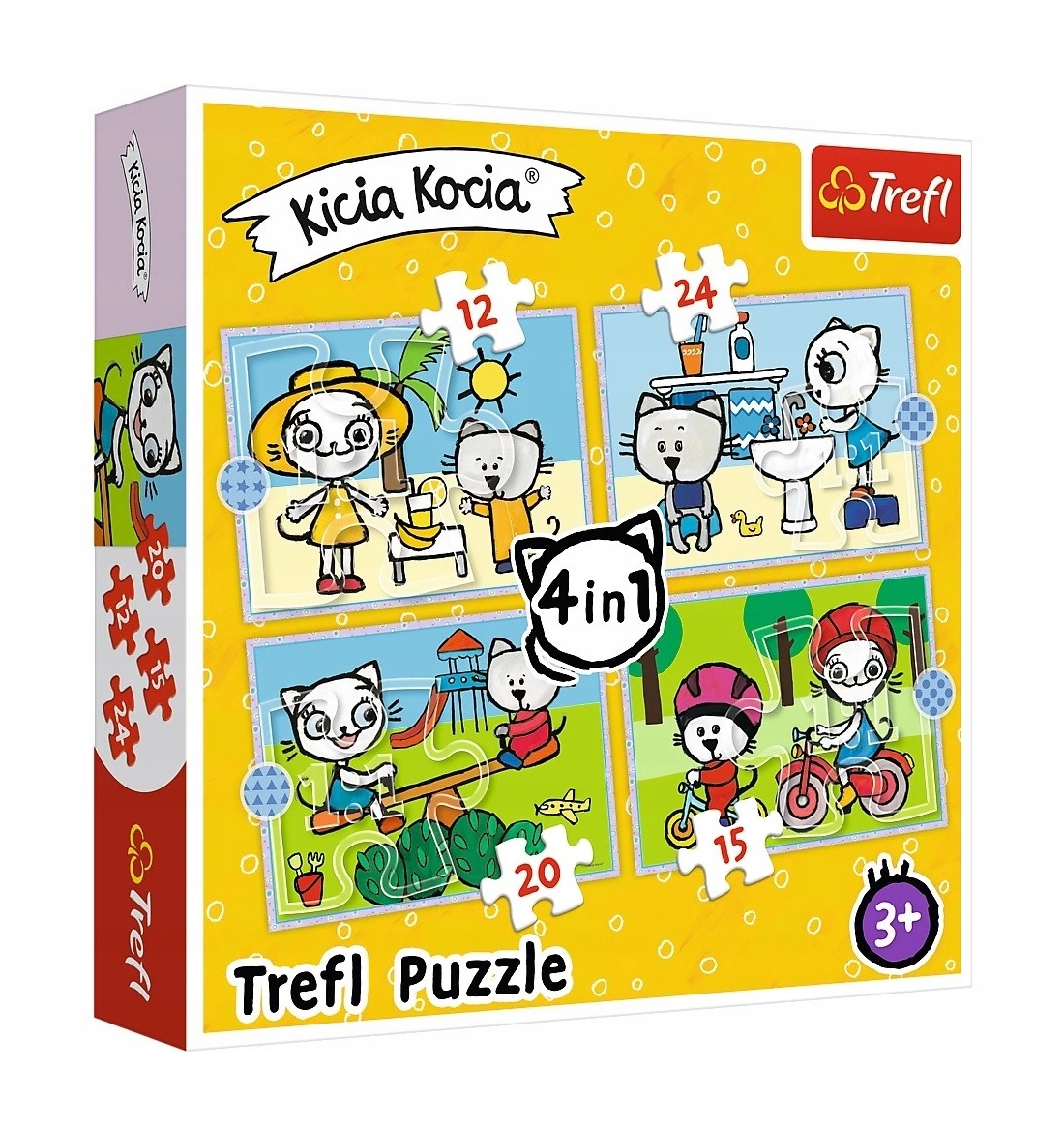 Puzzle Dzień Kici Koci 4w1 Trefl 34372