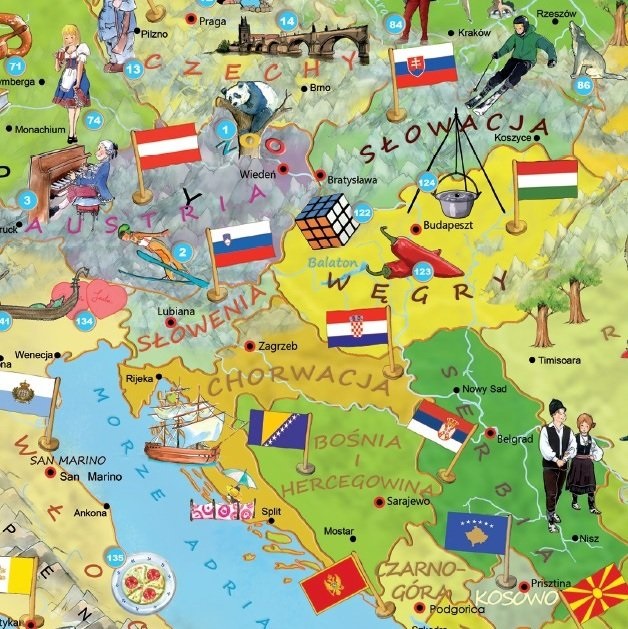 Puzzle edukacyjne 200 elementów ArtGlob Mapa Europy Młodego Odkrywcy