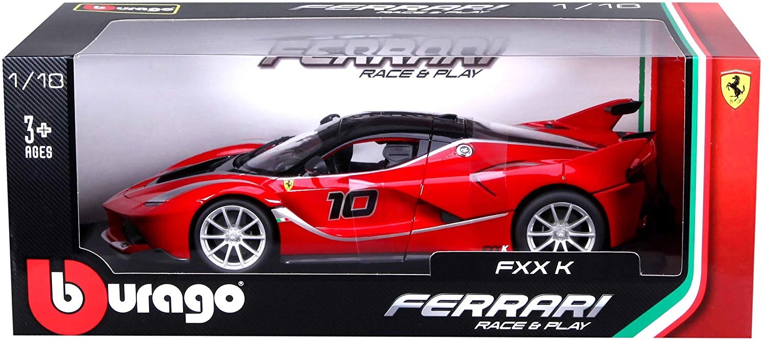 Samochód Ferrari FXX K Red 1:18 Race&Play Bburago 18-16010