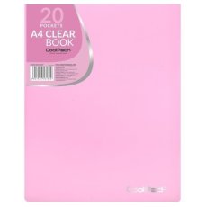 Teczka na dokumenty A4 Clear Book z koszulkami skoroszyt 20 kieszeni CoolPack  różowa
