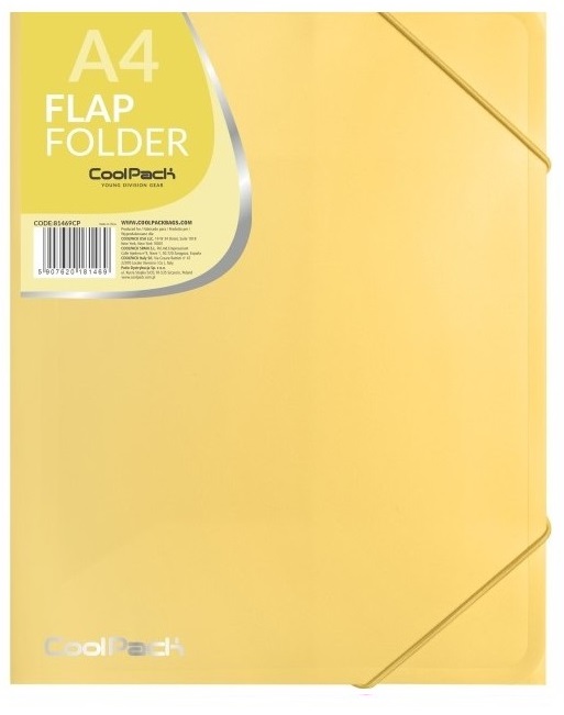 Teczka z gumką A4 Flap Folder CoolPack pastelowa żółta