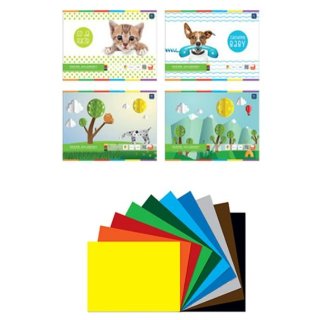 Wycinanki Zeszyt papierów kolorowych A4 10 kartek Interdruk 00016