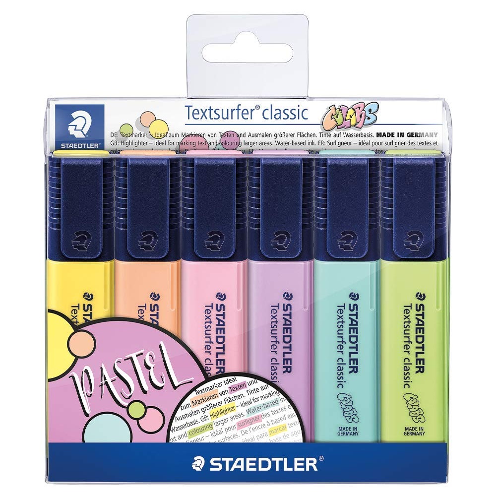 Zakreślacz Textsurfer classic pastel 6 kolorów Staedtler 364 CPW6 49846