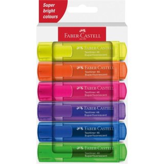 Zakreślacze 6 kolorów neonowych Textliner Faber-Castell 254656