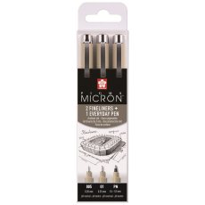 Zestaw 3 Cienkopisów  Sakura Pigma MICRON pisaki Czarne 0,05  / 0,1  / everyday pen (PN)