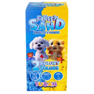 Zestaw Piasek Fluffy Sand niebieski i żółty 035556 2x70g TUBAN