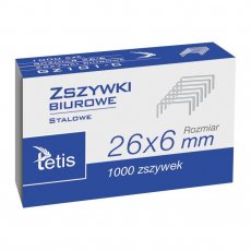 Zszywki 26/6 1000 szt. Tetis GZ101-C
